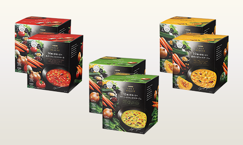 スープボーテ ミネストローネ + かぼちゃのポタージュ + ほうれん草のポタージュ 各食10袋（各食2箱）セット