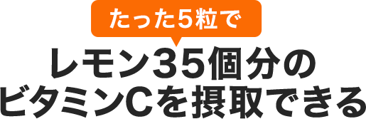 【高濃度】たった5粒でレモン35個分のビタミンCを摂取