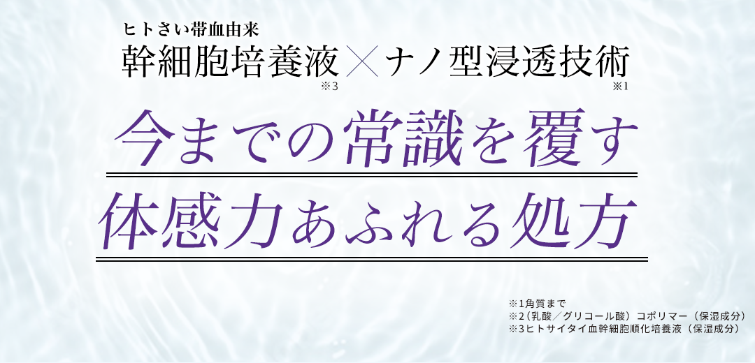 今までの常識を覆す体感力あふれる処方